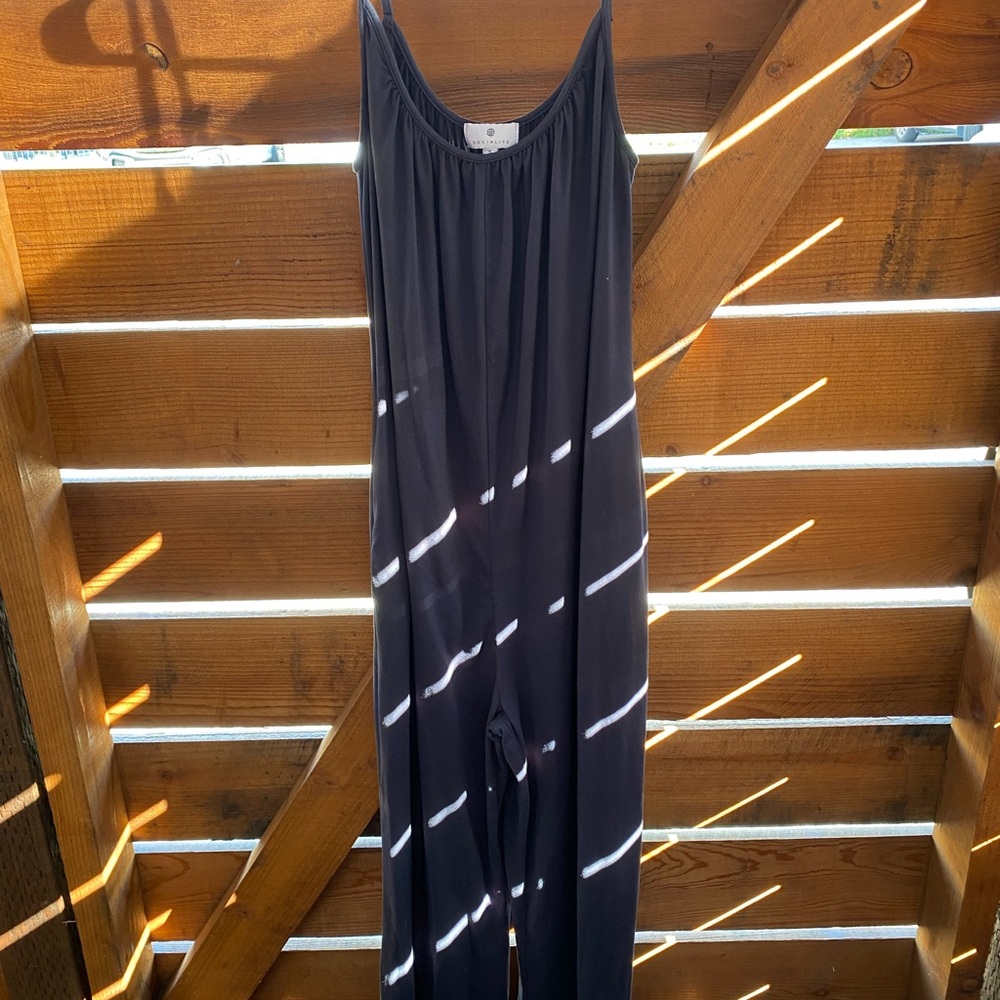 Socialite Black Sleeveless Wide-Leg Jumpsuit